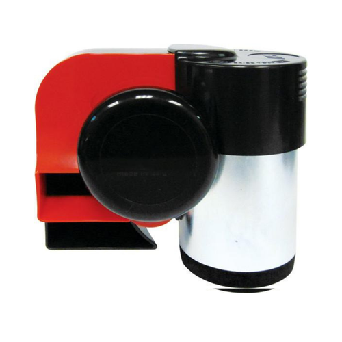HORNS - 22.005 Air Horn Red-Motorcycles  / 12 Volt Compact Euroblast