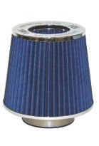 Load image into Gallery viewer, 63.SF100BE Air Filter Super Flow  Chrome / Blue intake Filter