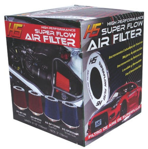 63.SF100BE Air Filter Super Flow  Chrome / Blue intake Filter