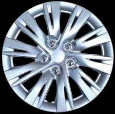 Set Of 4 14" Silver Lacquer Wheel Covers Hub Caps