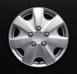 Set Of 4 15" Silver Lacquer Wheel Covers