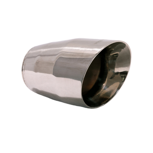 Exhaust Muffler Tip Round Double Wall Slant Cut Tip  5 1/2" X 3 1/2" X 2 1/2" ID 63.T263