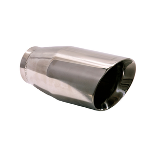 Exhaust Muffler Tip Round Double Wall Slant Cut Tip 7 1/2" X 3 1/2" X 2 1/2" ID  63.T263L