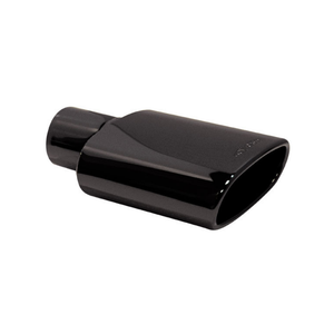 Exhaust Tip Wide Oval Rolled Edge Black Chrome Tip 8.5" L X 6" x 2.25" ID T815B