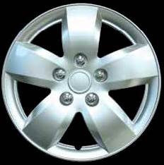 Set Of 4 15" Silver Lacquer Wheel Covers Hub Caps