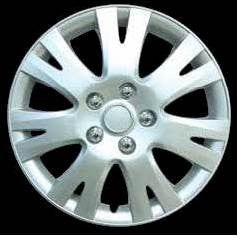 Set Of 4 16" Silver Lacquer Wheel Covers Hub Caps