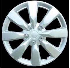 Set Of 4 16" Silver Lacquer Wheel Covers Hub Caps