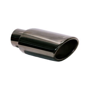 Wide Oval Rolled Edge Black Chrome Tip